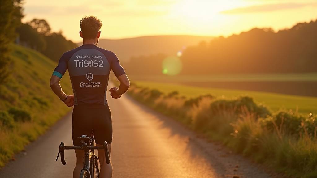 Représentation visuelle des distances du half triathlon