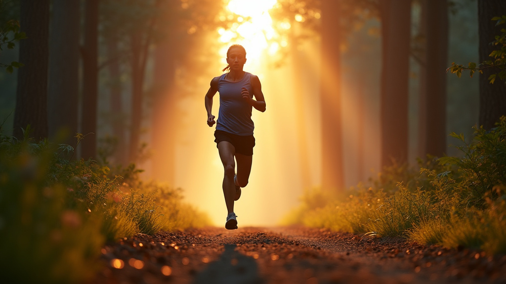 Coureur se préparant pour un marathon