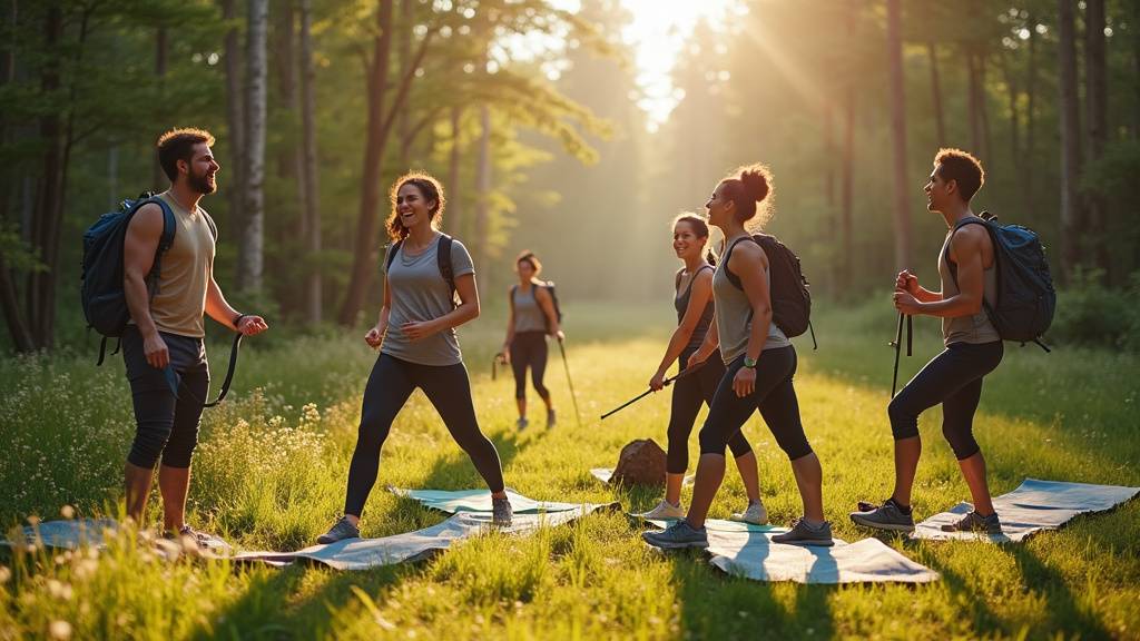 Séance de fitness et musculation en salle