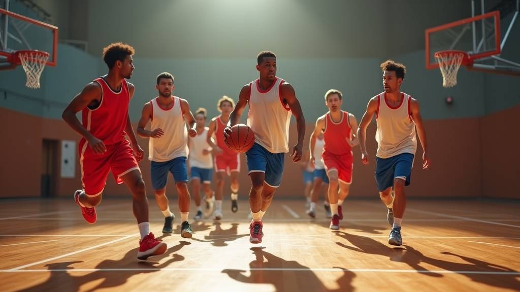 Match de football sur terrain en sport collectif