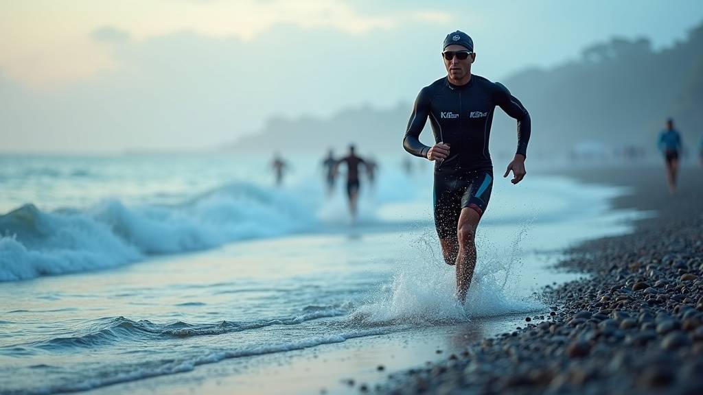 Vue aérienne du circuit de triathlon à Sangatte en 2016