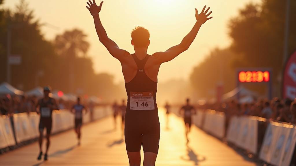 Interface de suivi en direct d'une course triathlon