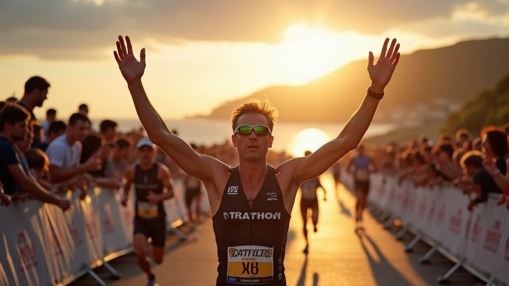 Groupe de triathlètes vétérans lors du Triathlon du Calaisis 2016