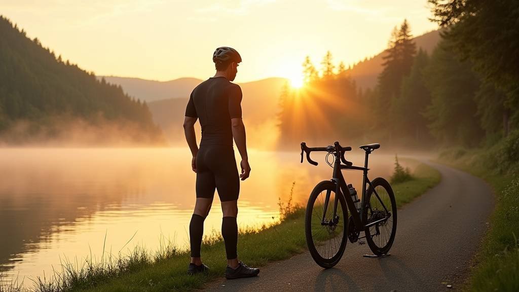 Athlètes en train de nager dans le lac de Brou