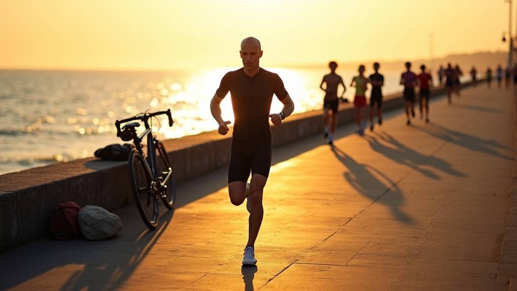 Vue aérienne du Triathlon de Dunkerque sur les quais