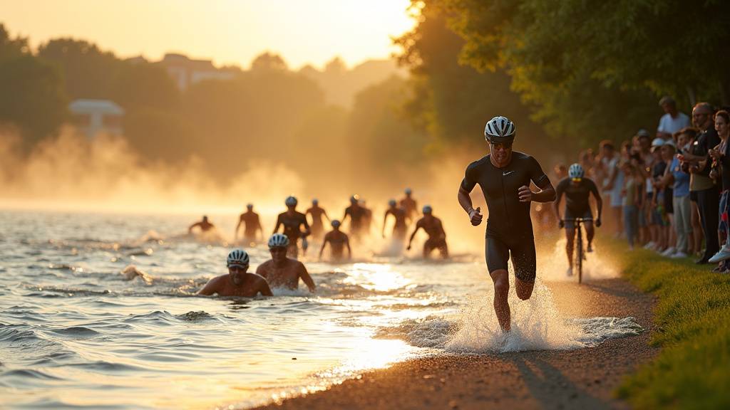 Athlète en train de s'entraîner en natation