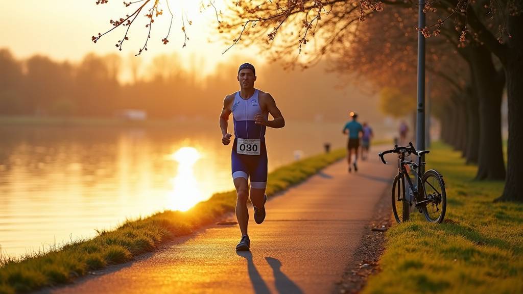 Triathlète en action lors du Duathlon de Villeneuve d'Ascq 2026