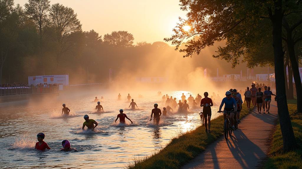 Zone de transition du Duathlon de Villeneuve d'Ascq